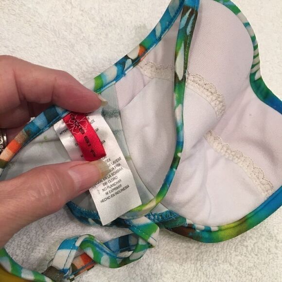 Gossip 2 piece bikini blue green adjustable strap - Picture 5 of 7